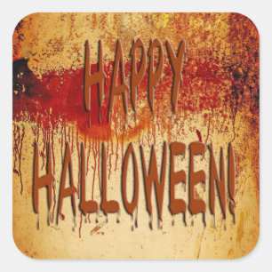 Carré Happy Halloween Stainted Sticker Mur