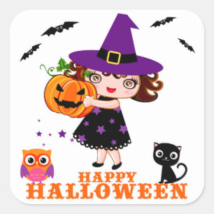 Carré Happy Halloween Sticker