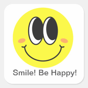 Carré Happy Mood Smiley Sticker Pack 3"x3"