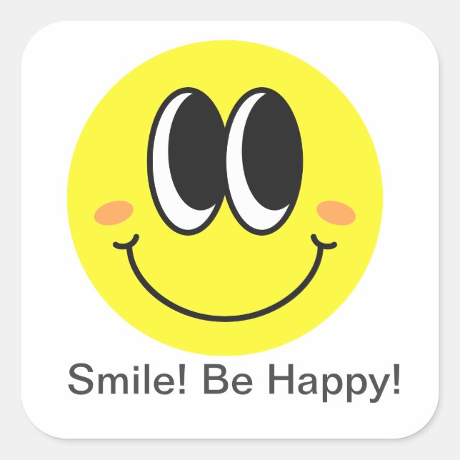 Carré Happy Mood Smiley Sticker Pack 3"x3" (Devant)