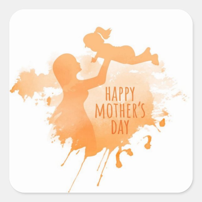 Carré Happy Mothers Day Sticker (Devant)