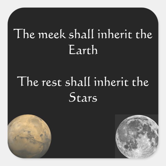 Carré Hérite les étoiles ! Sticker pour votre ordinateur (Devant)