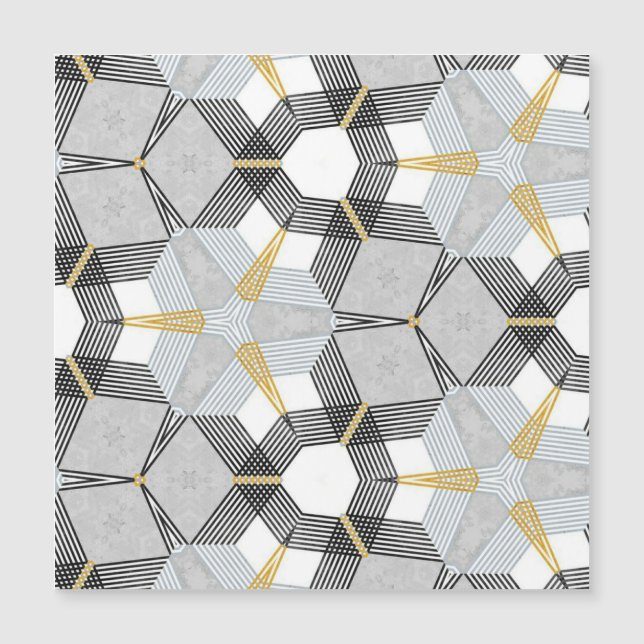 Carré hexagone coloré : kaléidoscope géométrique. (Devant)