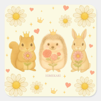 Carré HIMEKARI Stars Sticker – Cream