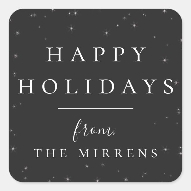 Carré Hiver | Sticker Black Holiday (Devant)