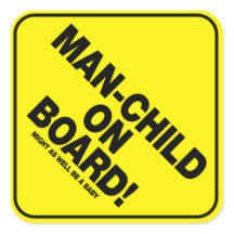 Homme-Enfant À Bord ! Sticker d'avertissement du v