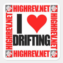 HR I Love Drifting Sticker