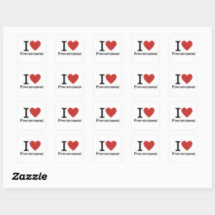 Carré I ❤️ Love Achats STICKER