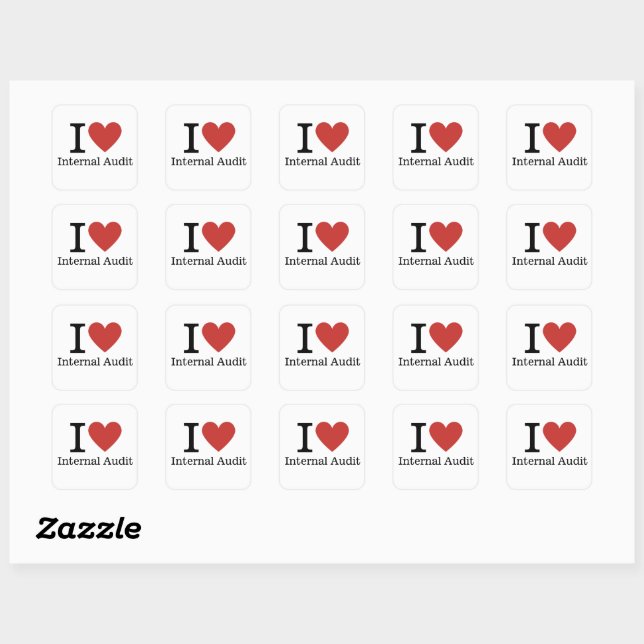 Carré I ❤️ Love Audit interne STICKER (Feuille)