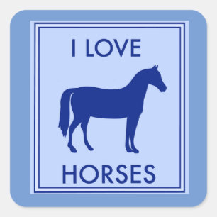 Carré I Love Horses Sticker