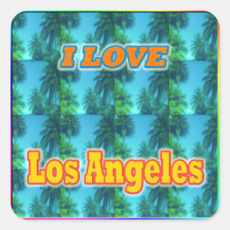 Carré I LOVE Los Angeles 16 Palms Sticker
