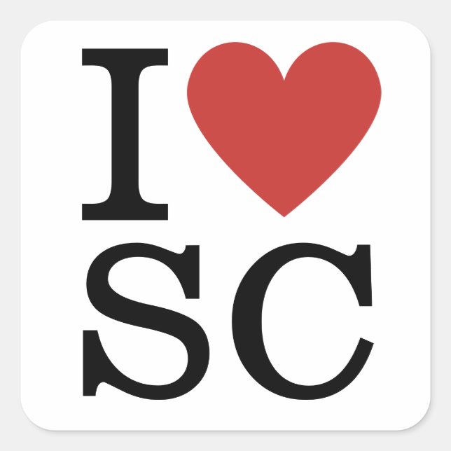 Carré I ❤️ Love SC - Supply Chain STICKER (Devant)