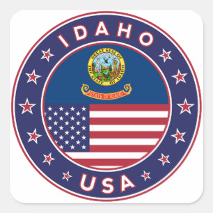 Carré Idaho, Idaho USA, Idaho sticker