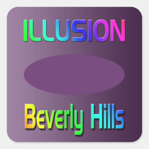Carré "ILLUSION Beverly Hills" Sticker !