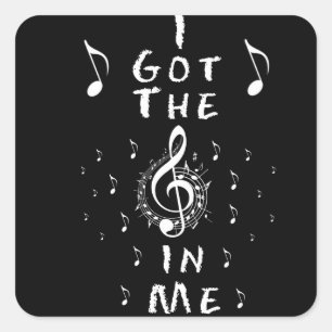 Carré J'Ai La Musique En Moi Sticker