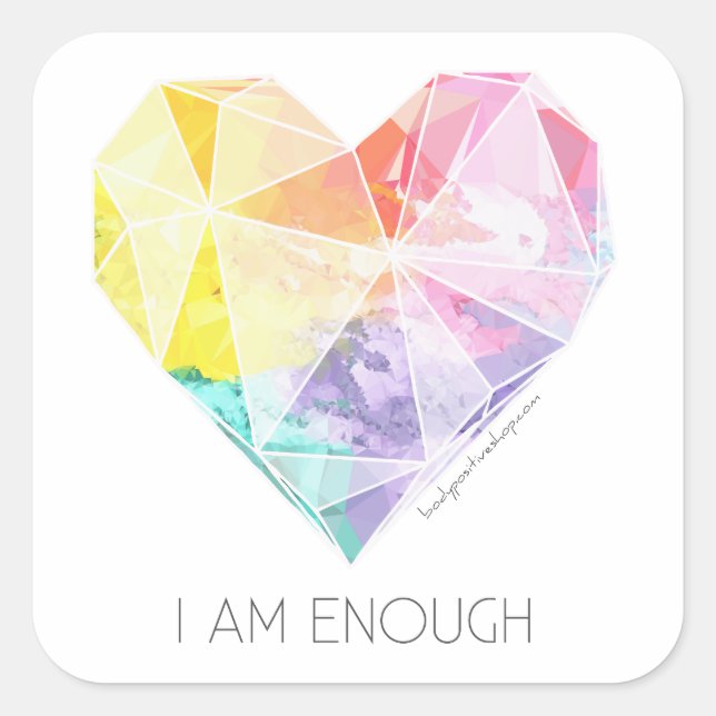Carré Je Suis Assez - Sticker Miroir/Échelle (Devant)