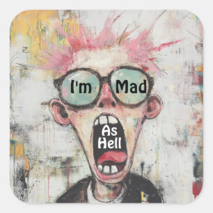 Carré Je suis Mad As Hell Sticker