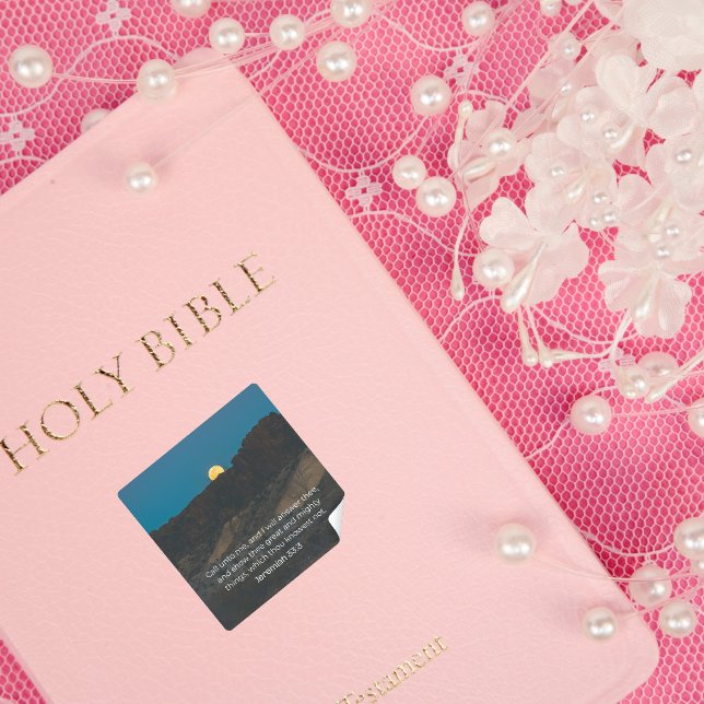 Carré Jeremiah 33:3 KJV Sticker Desert Faith Collection (Créateur téléchargé)