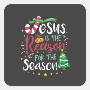 Carré Jésus est la raison de la saison Sticker