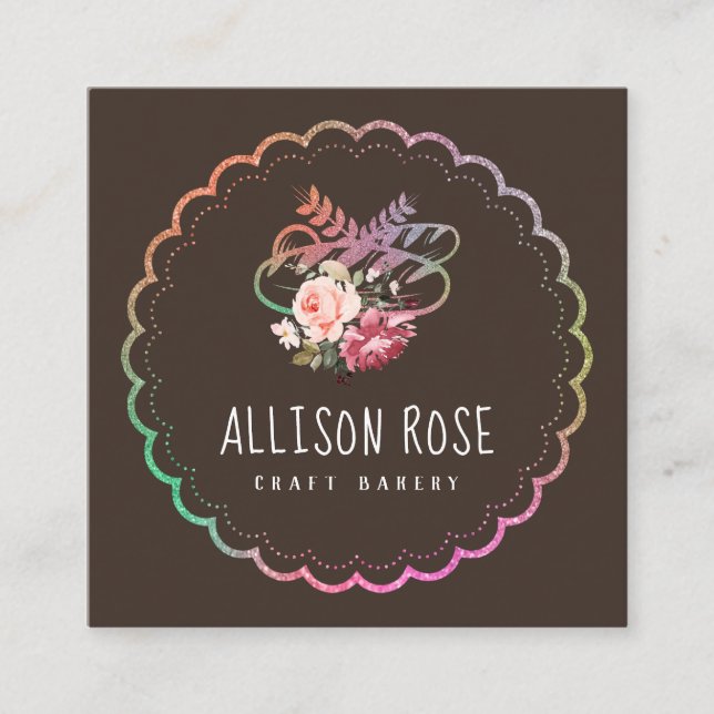 Carré Joli carte de visite de boulangerie sur mesure (Devant)