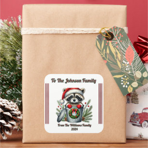 Carré Joy Sticker de Noël pour les cadeaux de fête