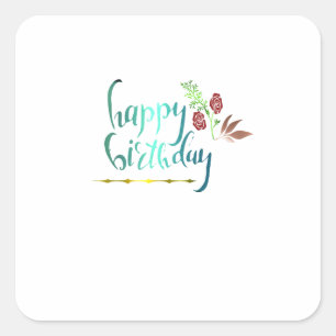 Carré Joyeux Sticker d'anniversaire
