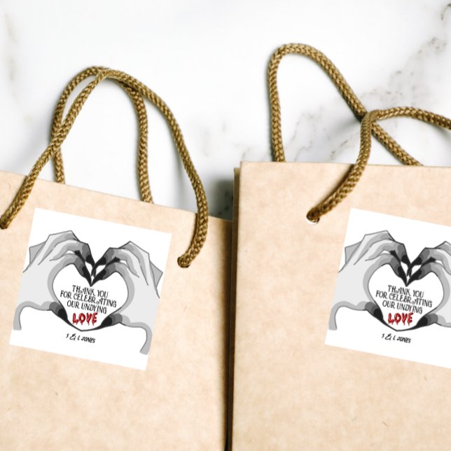 Carré Jusqu'à ce que la mort nous sépare | Sticker Party (Créateur téléchargé)