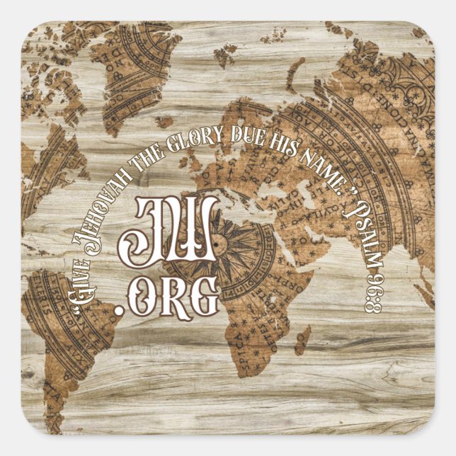 Carré JW 2025 Année Sticker en vinyle de texte (Devant)