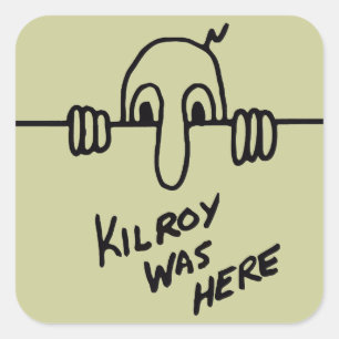 Carré Kilroy Était Ici Sticker