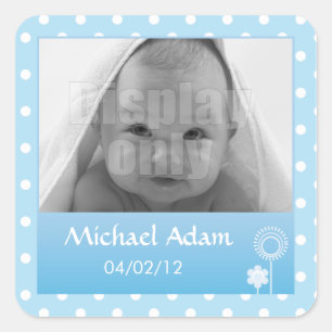 Carré Kitty - sticker bleu