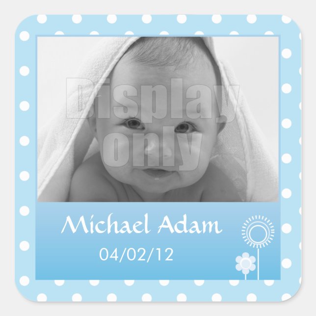 Carré Kitty - sticker bleu (Devant)