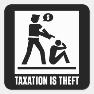 Carré La Taxation Est Un Sticker De Vol