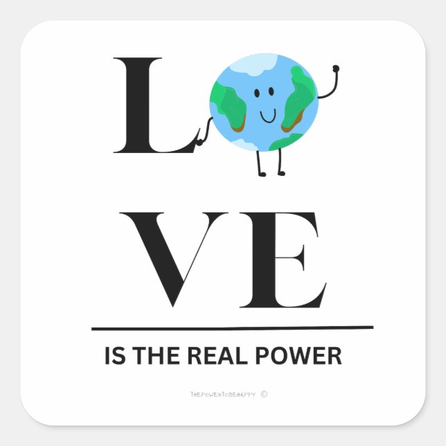 CARRÉ L'AMOUR EST LE VÉRITABLE STICKER DE PUISSANCE (Devant)