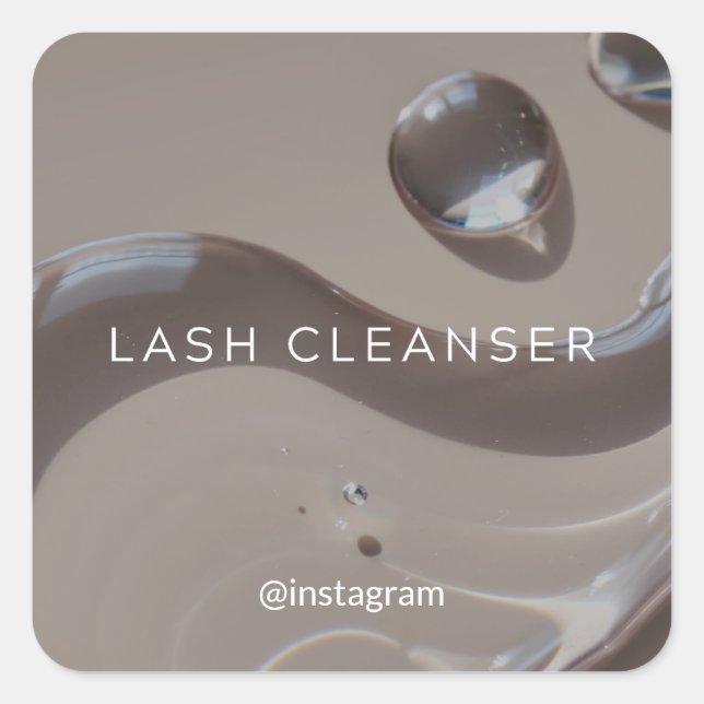Carré Lash Cleanser Sticker Warm Aesthetic (Devant)