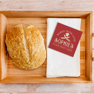 Carré Le Carte de visite rouge de l'Élégant Baker