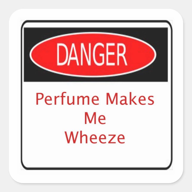 Carré Le Parfum Danger Me Fait Sticker Wheeze (Devant)