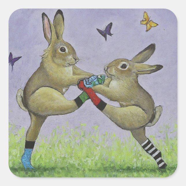 Carré Leapfrog Bunny Sticker Collection (Devant)
