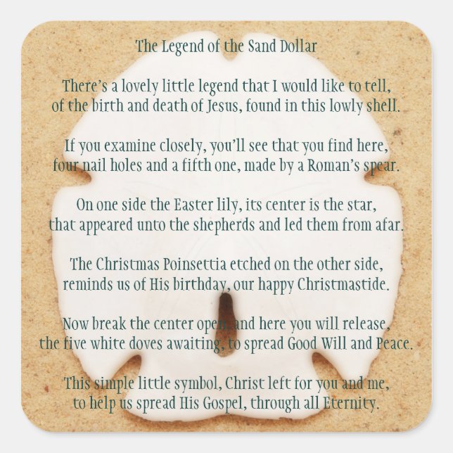 Carré Légende du Sticker Dollar de Sable (Devant)