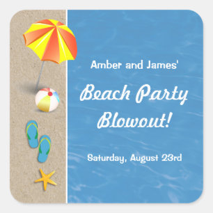 Carré L'été au Beach Party Sticker
