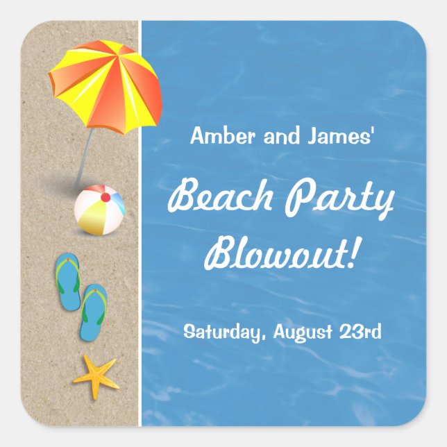 Carré L'été au Sticker Beach Party (Devant)
