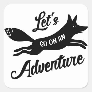 Carré Let's Go On An Adventure sticker