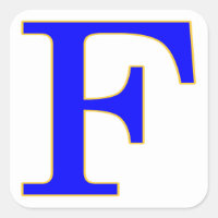 LETTRE BLEUE F Sticker