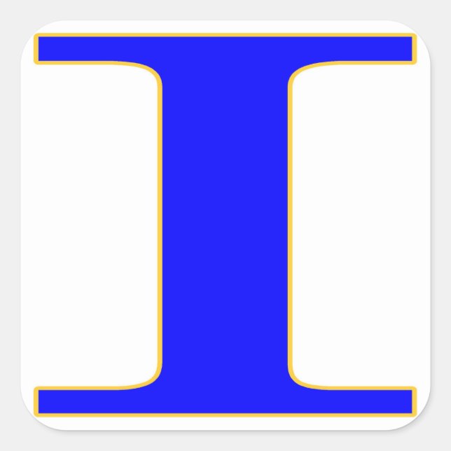 Carré LETTRE BLEUE I Sticker (Devant)