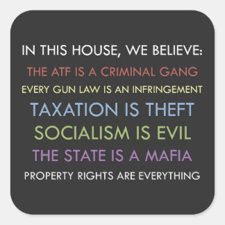 Carré Libertarien Nous Croyons Sticker