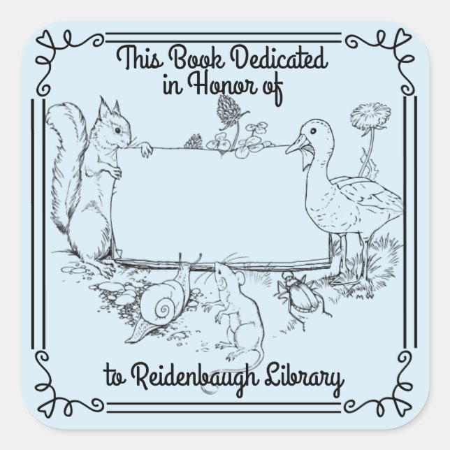 Carré Librairie Sticker Library Dedication N'Importe Qui (Devant)