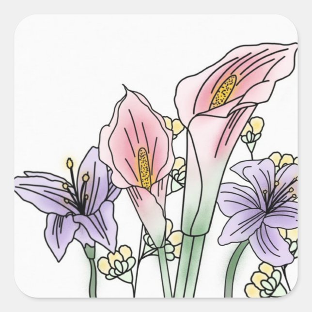 Carré Lily sticker (Devant)