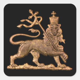 Carré Lion of Judah - Haile eux - Jah Rasta Sticker
