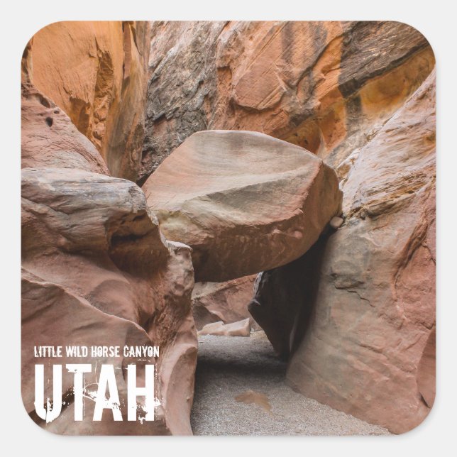 Carré Little Wild Horse Slot Canyon - Utah - Sticker (Devant)