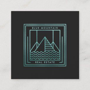 Carré Logo Blue Mountain Carte de visite professionnel