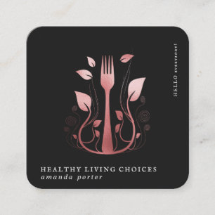 Carré Logo Rose Gold   Carte de visite nutrition